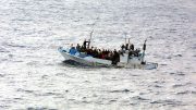 Flüchtlingsboot - Illegale Emigranten