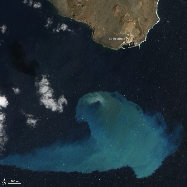 Vulkan El Hierro - Satellitenaufnahme
