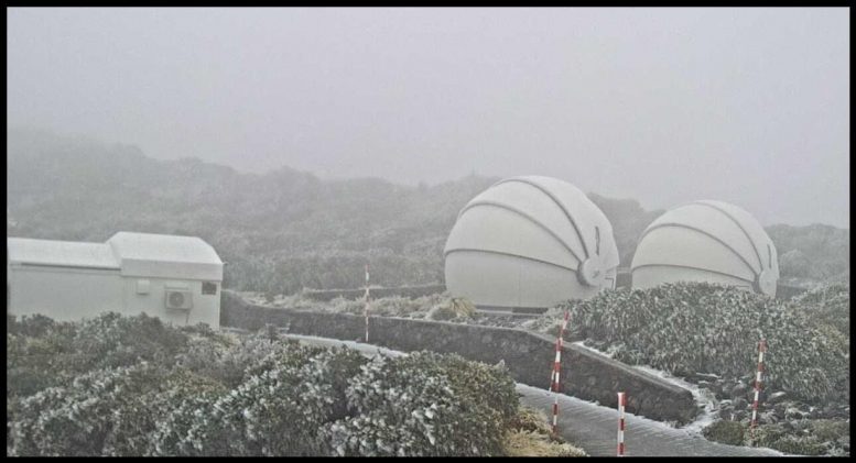 Schneefall auf dem Roque