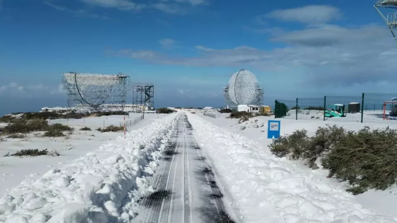 Schnee auf dem Roque de Los Muchachos
