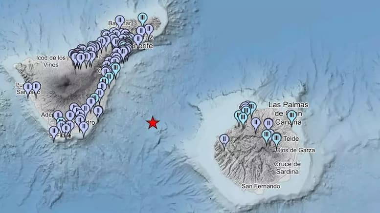 Starkes Erdbeben zwischen Teneriffa und Gran Canaria
