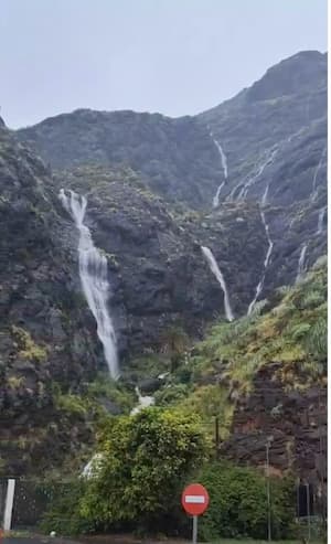 Kleine Wasserfälle am Risco de La Concepción (Breña Alta) an diesem Freitag