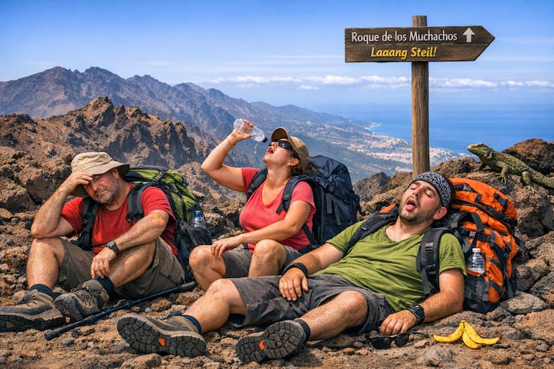 Auf dem Weg zum Roque de los Muchachos Wandern