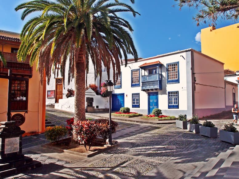 Blick von der La Plaza de la Alameda /Stadtführung Santa Cruz de La Palma