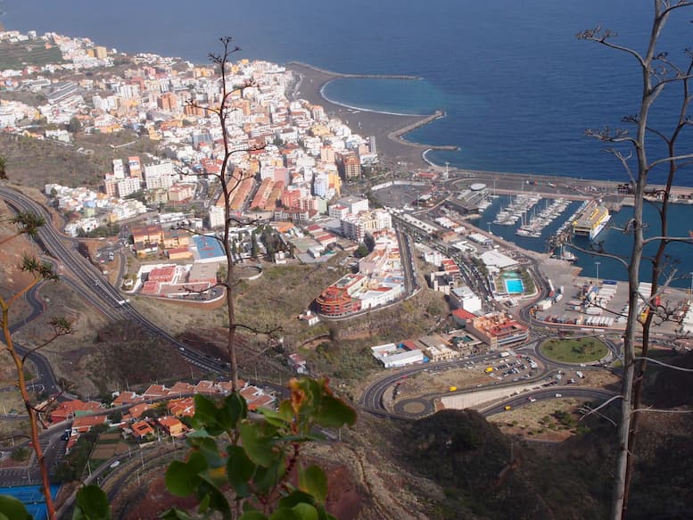Blick vom Mirador de La Concepción auf Santa Cruz de La Palma