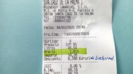 Anstieg der Benzinpreise in Santa Cruz de La Palma