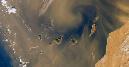 Calima Sandwolken rücken aus der Sahara auf die Kanaren vor - Wetter La Palma Calima