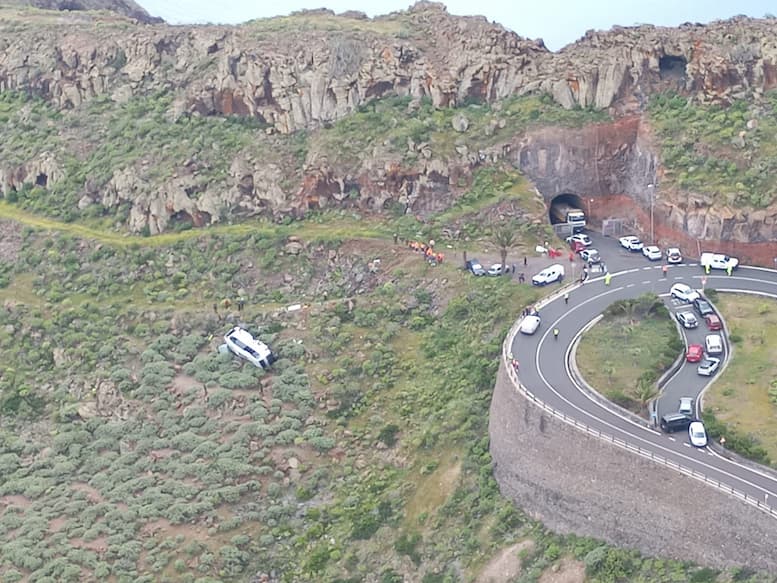 Busunglück auf Steilstrecke auf La Gomera