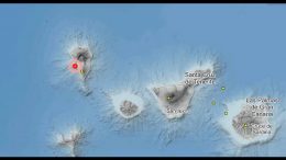 Karte der Erdbebenaktivität auf La Palma