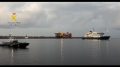Die MV Hondius ankert im Hafen von Granadilla