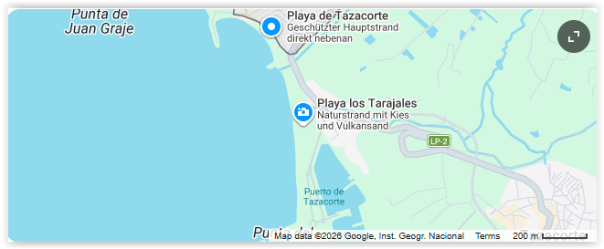 Wegbeschreibung zum Strand von Puerto Tazacorte