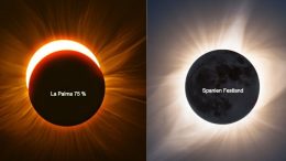Sonnenfinsternis La palma 75 % und Festlandspanien total