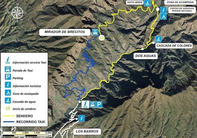 Wanderkarte Caldera de Taburiente 