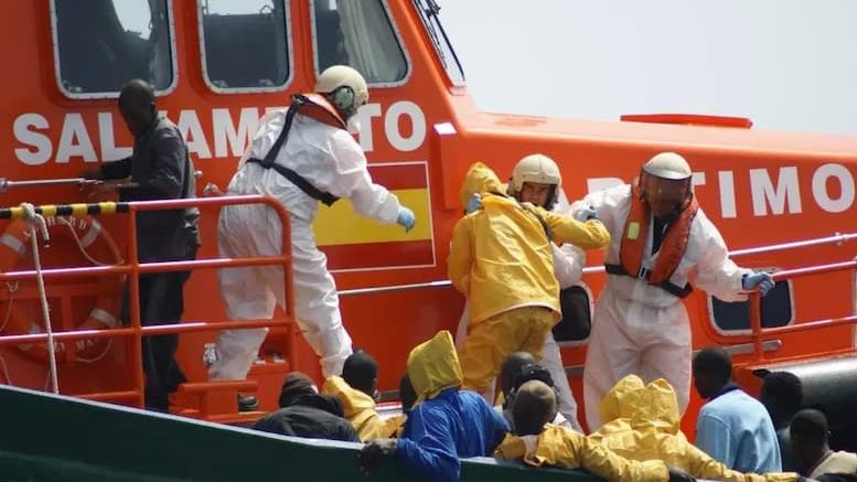 Flüchtlingsboot/ Ceuta Krise Migration Kanaren