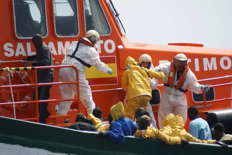 Flüchtlingsboot/ Ceuta Krise Migration Kanaren