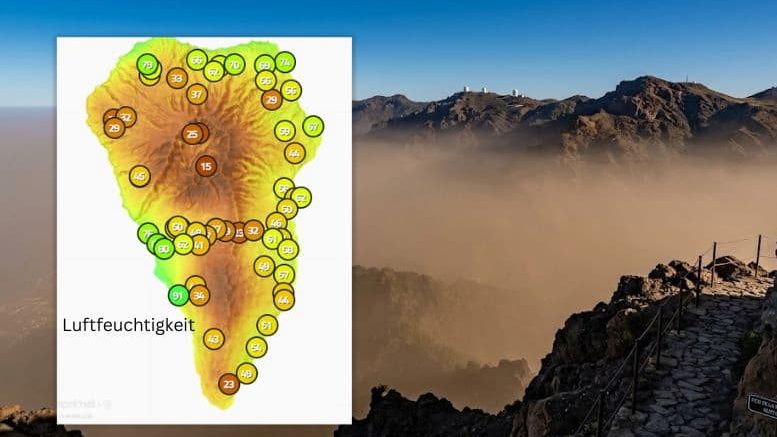 Calima Inversion auf La Palma – Saharastaub und Hitze über den Mittellagen
