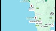 Geplanter Streckenverlauf der Ortsumgehung LP-2 zwischen El Remo und La Zamora auf La Palma