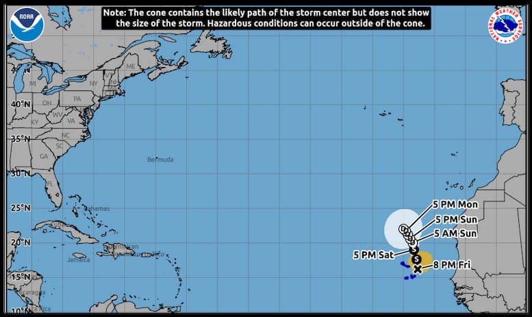 Tropensturm Gonzalo La Palma Wetter