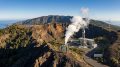 Geothermie-Erkundungsbohrung auf La Palma mit einer Bohranlage in der Vulkanlandschaft/ Geothermie La Palma Erkundungsbohrungen