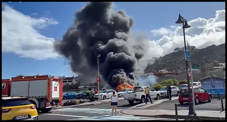 Wohnmobil Brand Los Cancajos La Palma