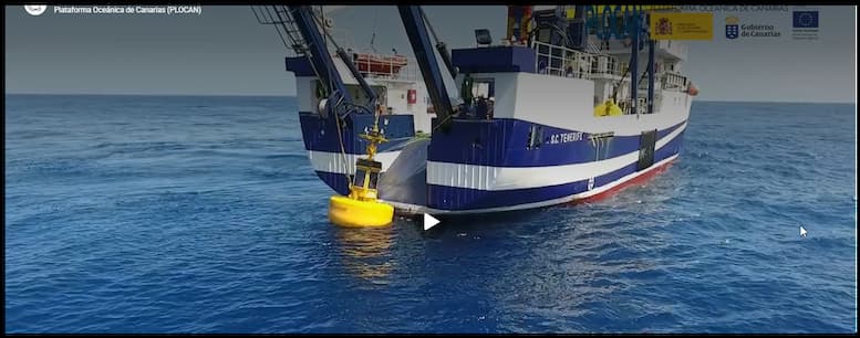 Versenkung der Boje ESTOC im Atlantik/ Ozeanversauerung Kanaren