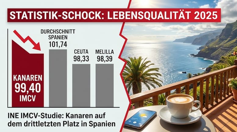 Statistik-Schock Lebensqualitätsindex Kanaren 2025 INE Studie Realität La Palma